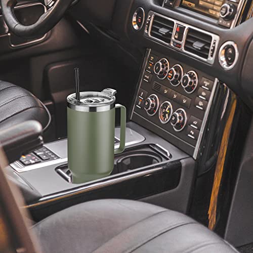 40 oz Stainless Steel Tumbler with Handle, Vacuum Insulated Travel Mug J854002