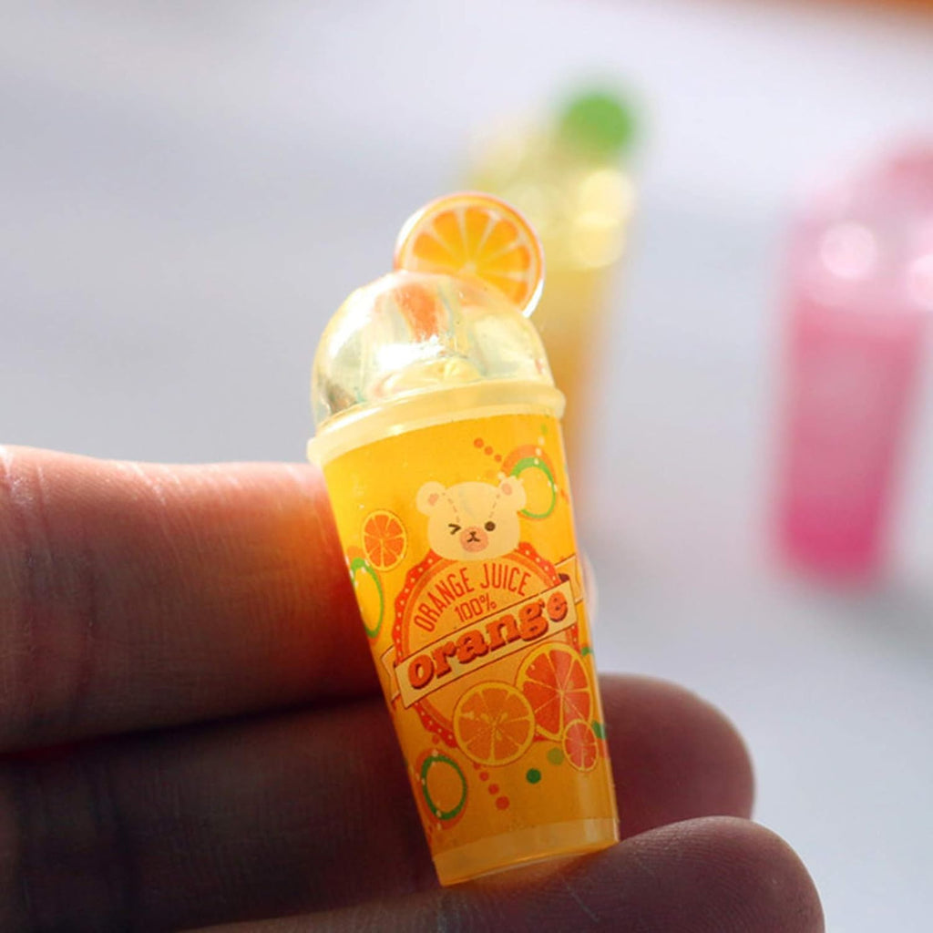 3Pcs Doll House 3D Cartoon Fruit Slice Miniature Drink Kids DIY Toy Z62637