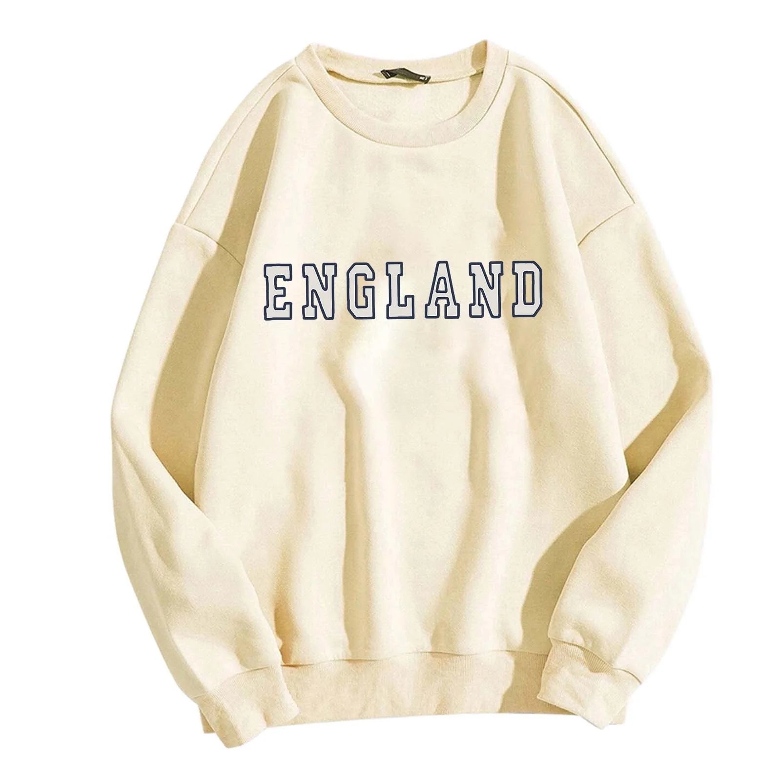 Women's Letter Printed Round Neck Long Sleeve Casual Sweatshirt M76526