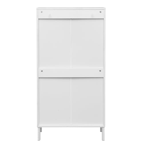 Natural Rattan Narrow Shoe Storage Cabinet with 3 Flip Drawers F32089