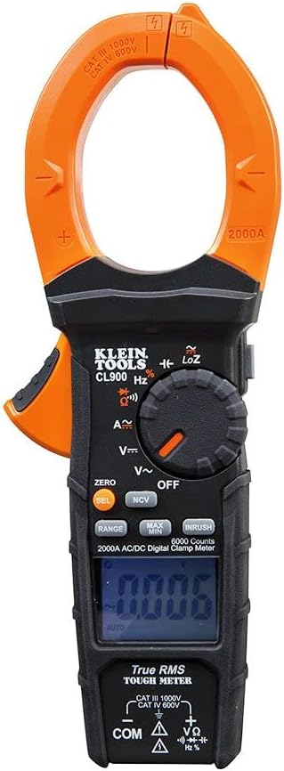 Digital Clamp Meter, Auto Ranging TRMS, AC/DC Voltage and Current, 2000A P6114