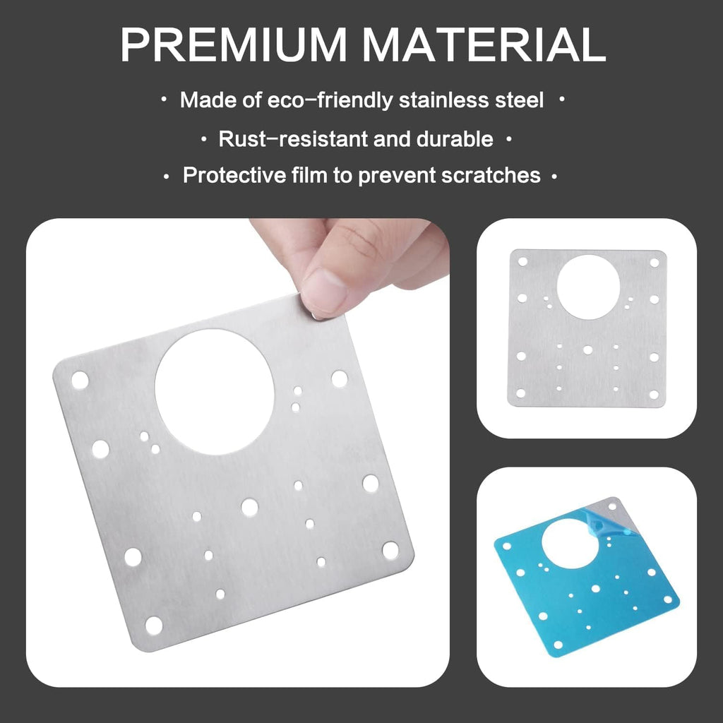 Hinge Repair Plate Kit, Stainless Steel with Mounting Screws S816