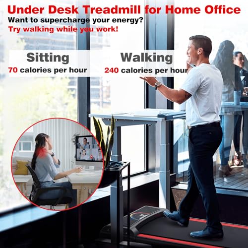 Under Desk Treadmill, Compact 2 in 1 Walking Pad with Remote Control B213214