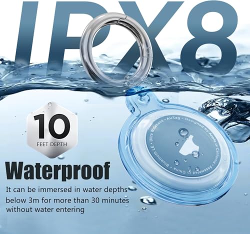 Waterproof Airtag Holder with Keychain, Shockproof Case for Keys, Bags, Luggage Z2020
