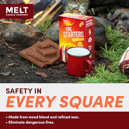 Fire Starter Squares, 160 pcs for Campfire, Grill, Fire Pit, BBQ Z662