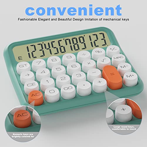 Mechanical Calculator 12 Digit 5-Inch LCD Display, Big Buttons, 15° Tilt Screen I84657