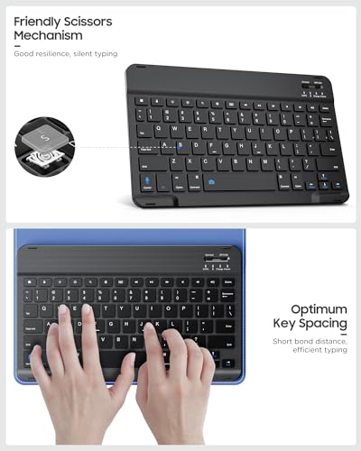Universal Tablet Case with Wireless Bluetooth Keyboard and Pen Holder W895976