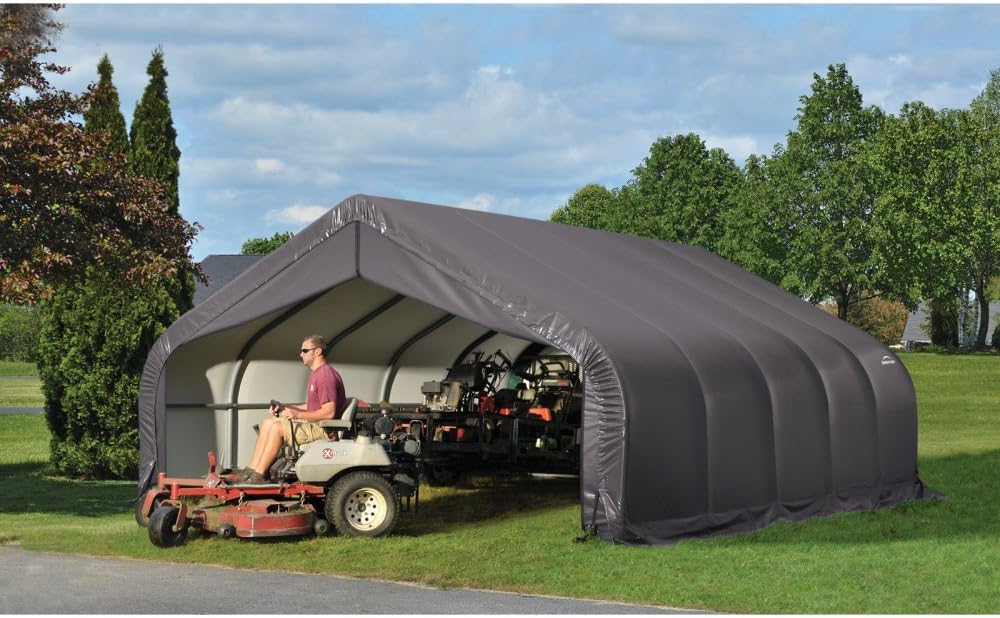 Grey 18x28x12 Peak Style Shelter W275