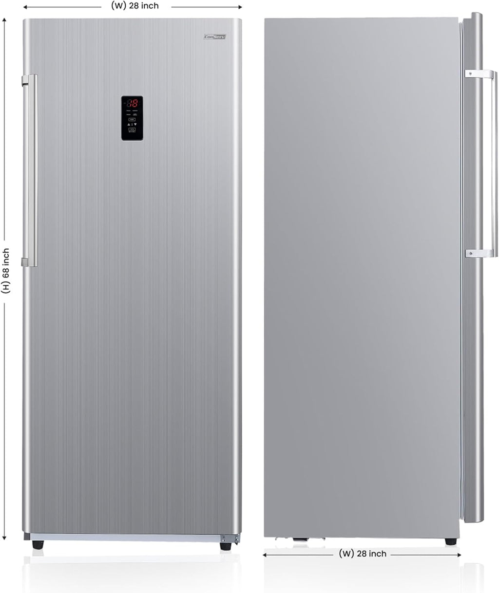 Upright Freezer Convertible Garage Ready 28in Wide 110V Stainless P11832