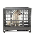 SMONTER Heavy Duty Strong Metal Dog Cage Pet Kennel Crate Playpen Wheels - Pet Supplies online store
