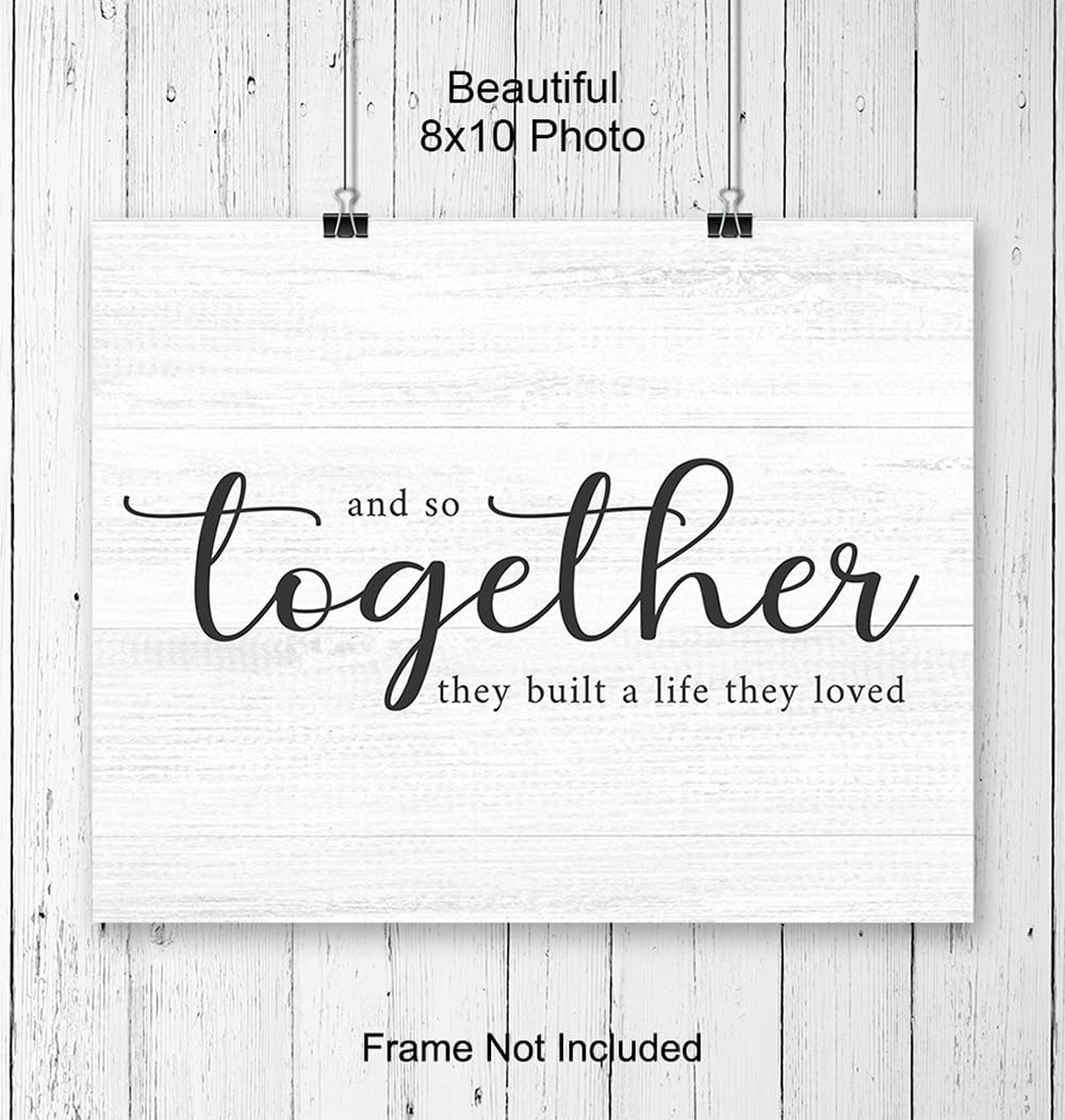 Love Quotes Wall Art - 8x10 Unframed Print for Living Room B558