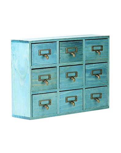 Wooden Desk Drawer Organizer with 9 Drawers for Home Office Storage M7362