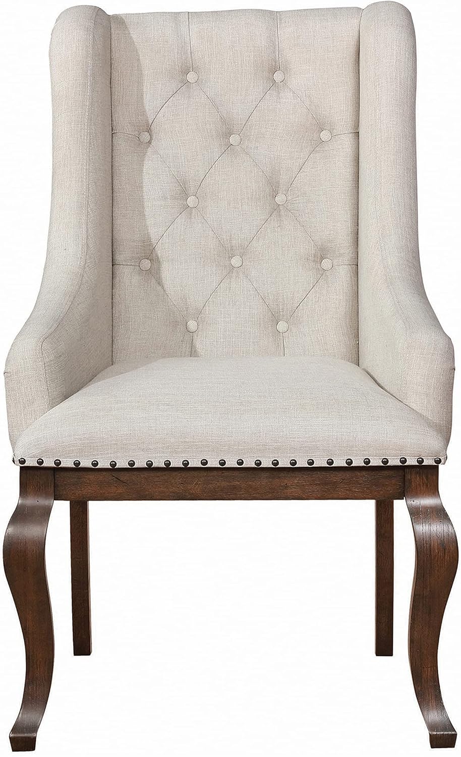 Arm Chairs with Button Tufting and Nailhead Trim, Set of 2 I6145