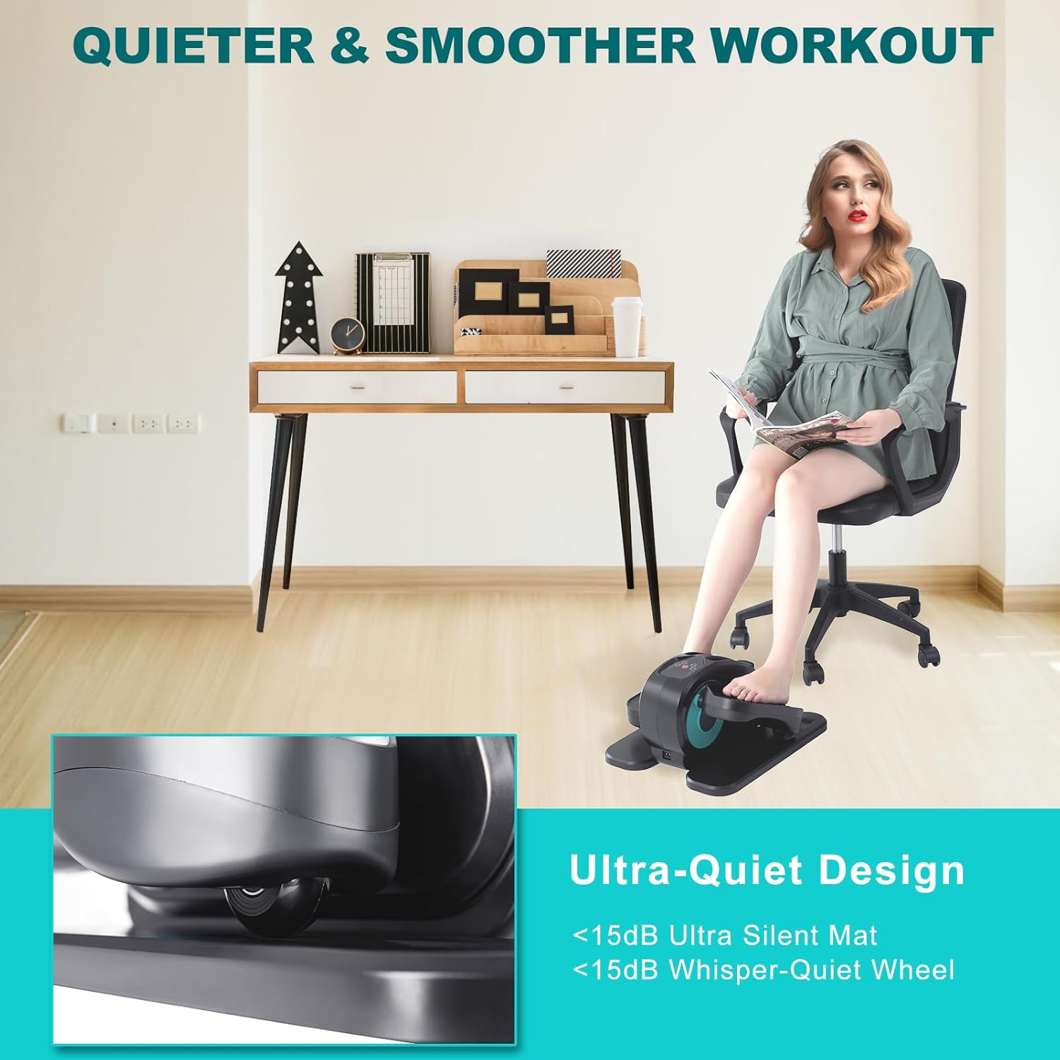 Electric Seated Pedal Exerciser with LCD Monitor and Remote Control K87963