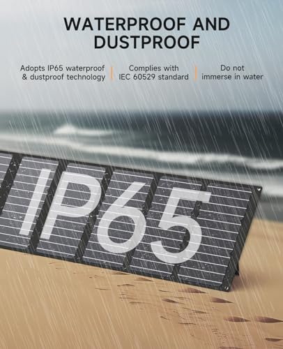 Portable Solar Panel 100W Foldable with Adjustable Kickstands for Camping S16454