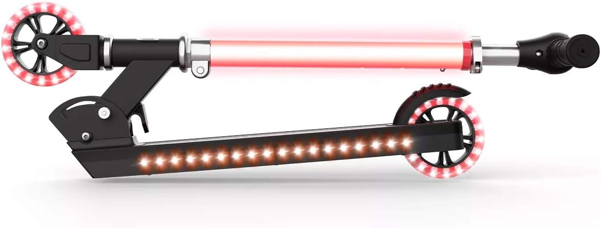 Kids 2 Wheel Light-Up Scooter Black X18951