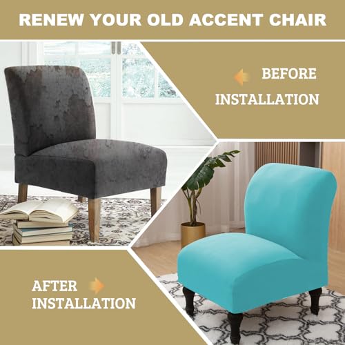 Stretch Armless Accent Chair Cover, 2 Pack, Washable E585162