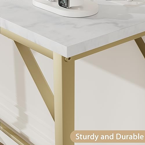 Narrow Console Table with Outlets for Living Room, Entryway, Hallway A936