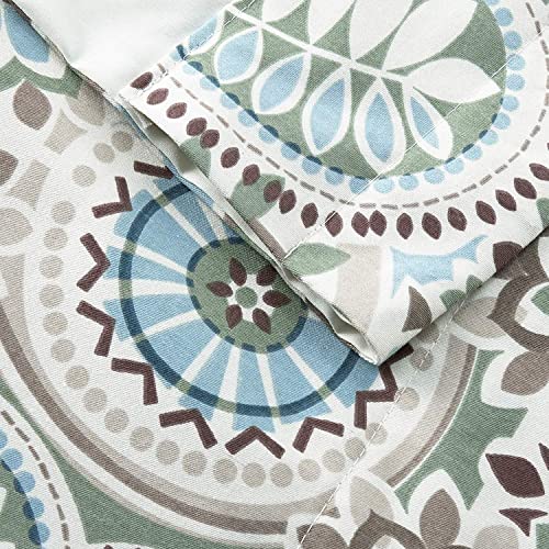Paisley Floral Print Lined Arched Valance, 50 by 17-Inch E457727