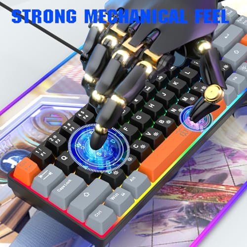 Gaming Keyboard, Compact RGB Backlit, 68 Keys I366674