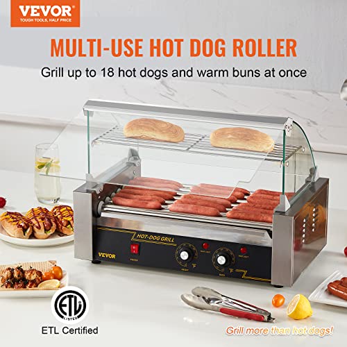 Hot Dog Roller, 12 Capacity, Stainless Steel Cook Warmer with Dual Temp Control R422034