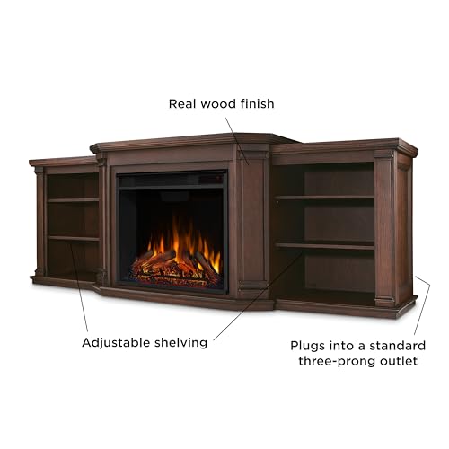Electric Fireplace TV Stand for TVs up to 70 inches with Adjustable Shelves and Storage E90777