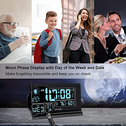 Alarm Clock with Battery Backup, Auto Set Digital Display, 5 Inch Screen C956