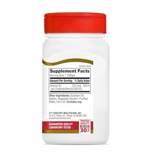 Vitamin D3 10,000 IU Rapid Release Softgels, 110 Count N35303