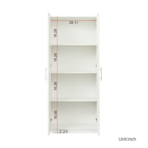 Wooden Wardrobe Cabinet with Doors and Shelves for Bedroom H526