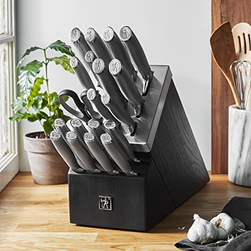 Self-Sharpening Knife Set with Block, 20-Piece, Stainless Steel J860810