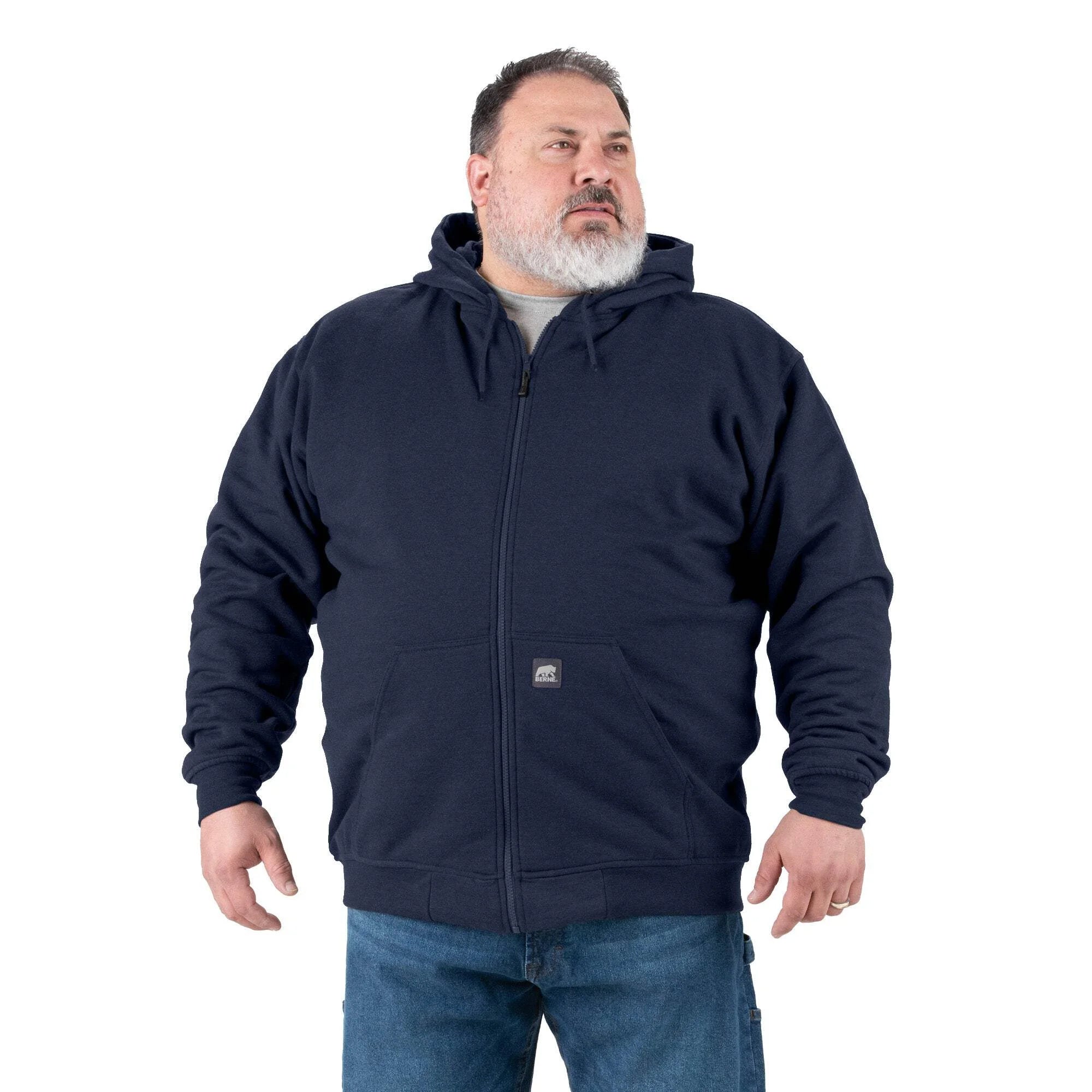 Thermal-Lined Full-Zip Hooded Sweatshirt V811888