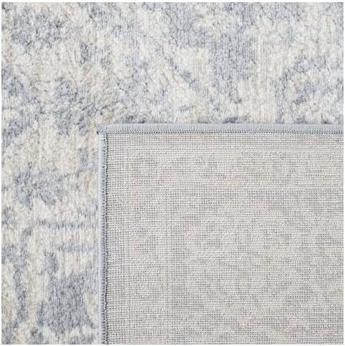 Runner Rug 2x12 Light Grey & Ivory Medallion Distressed Design K56673