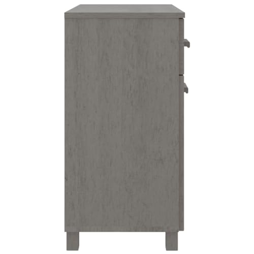 Sideboard Light Gray Solid Wood Pine with Storage B121