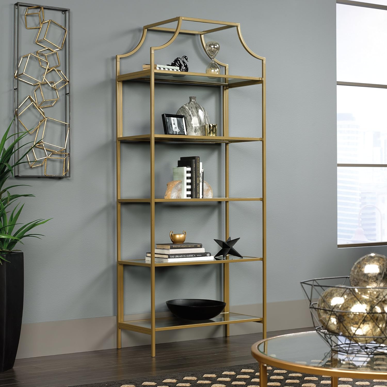 Gold Bookcase S5957