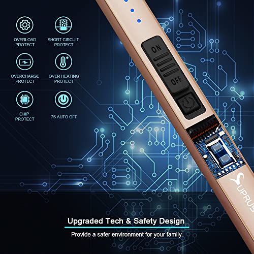 Electric Arc Lighter USB Rechargeable Windproof Flameless with Safety Lock I342