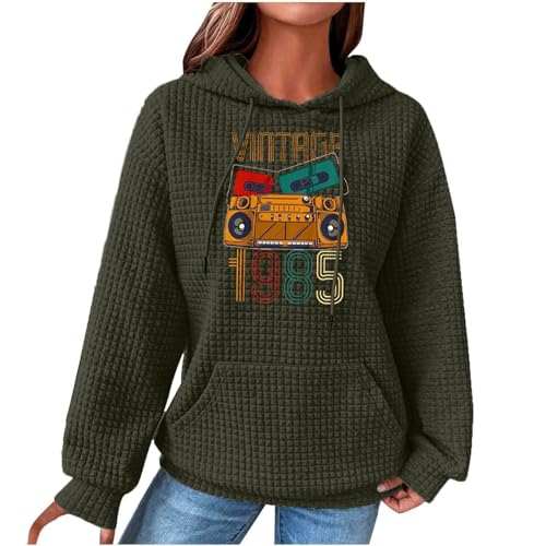 Womens Tops Casual Long Sleeve Pullover Hoodies Loose Fitness Fashion Clothes with Pocket 2024 Fall Winter