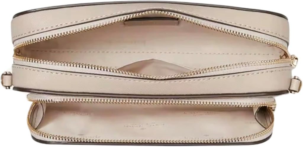 Warm Beige Dual Zip Around Crossbody K76851