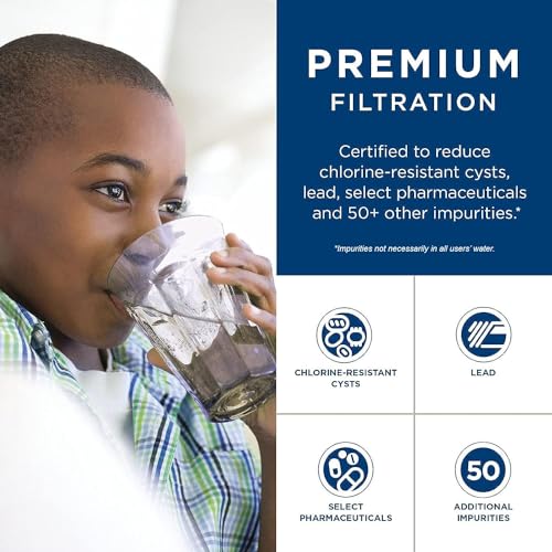 Refrigerator Water Filter Replacement, Reduces Lead and 50+ Impurities D9801