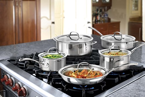 10 Piece Tri-Ply Cookware Set, Stainless Steel C661