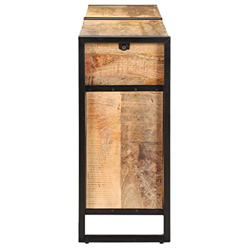 Solid Mango Wood Sideboard with Drawers and Compartments J157328