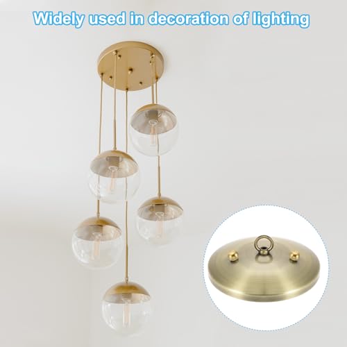 M6x1 Thread Cap Nuts Knob, 5 Pack Brass Ball Lamp Decoration Screw Caps Nut D393