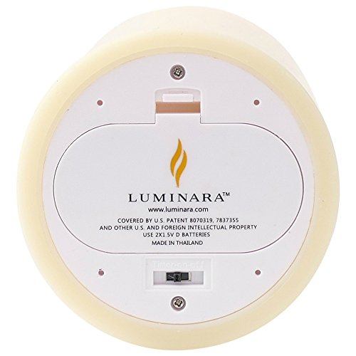 Flameless Candles Set of 3, Pillar, Scented, Ivory, Remote Included C375624