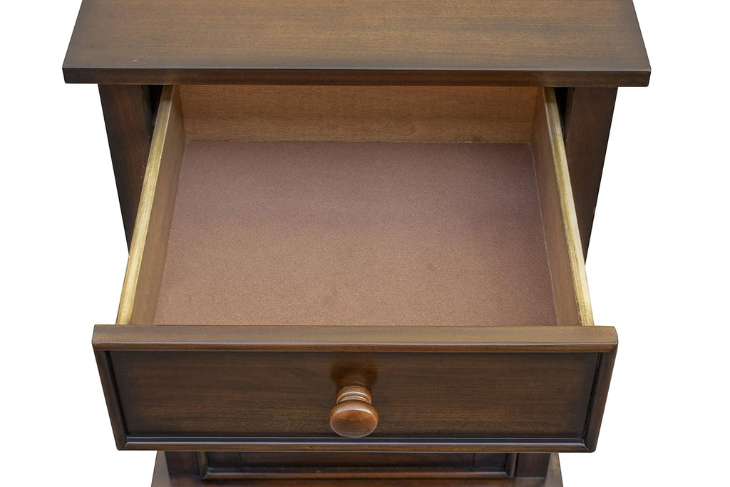 Wood Nightstand with Felt Lined Drawer and Shelf U783552