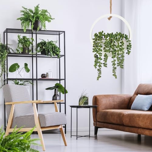 Artificial Hanging Succulents Plants in Pot with Lanyard B34438