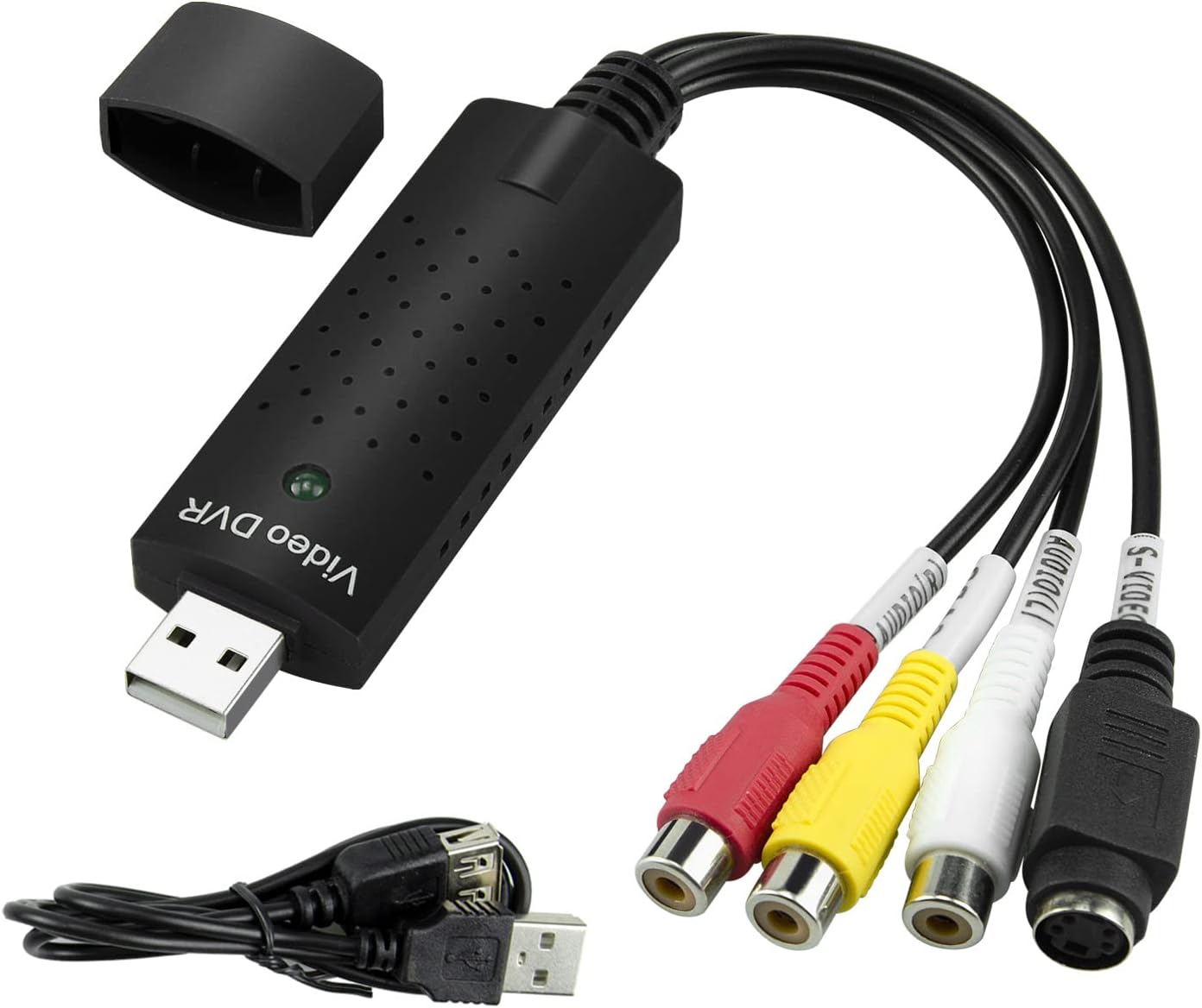 Little World USB 2.0 Audio/Video Converter, Video Capture Card VHS Box VHS VCR TV to Digital Converter, Windows 2000/XP/Vista/7/8/10/11/Mac