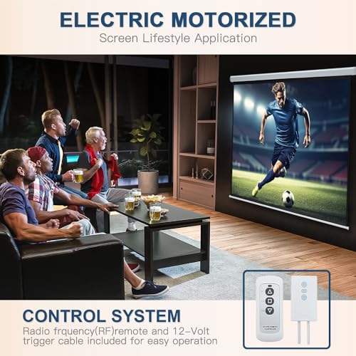 100" Motorized Projector Screen 4:3 4K HD Pull Down Retractable P58971