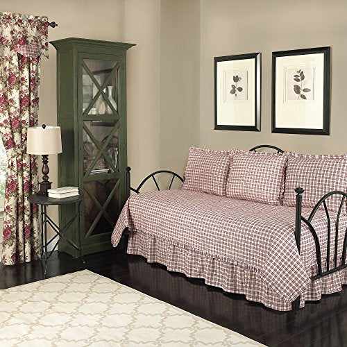 Farmhouse Floral 5-Piece Reversible Daybed Quilt Bedspread Set E3707