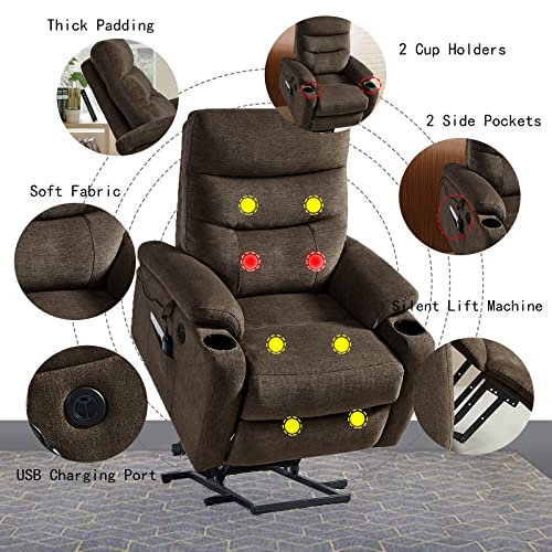 Power Lift Recliner Chair for Elderly with Heat and Massage E26016