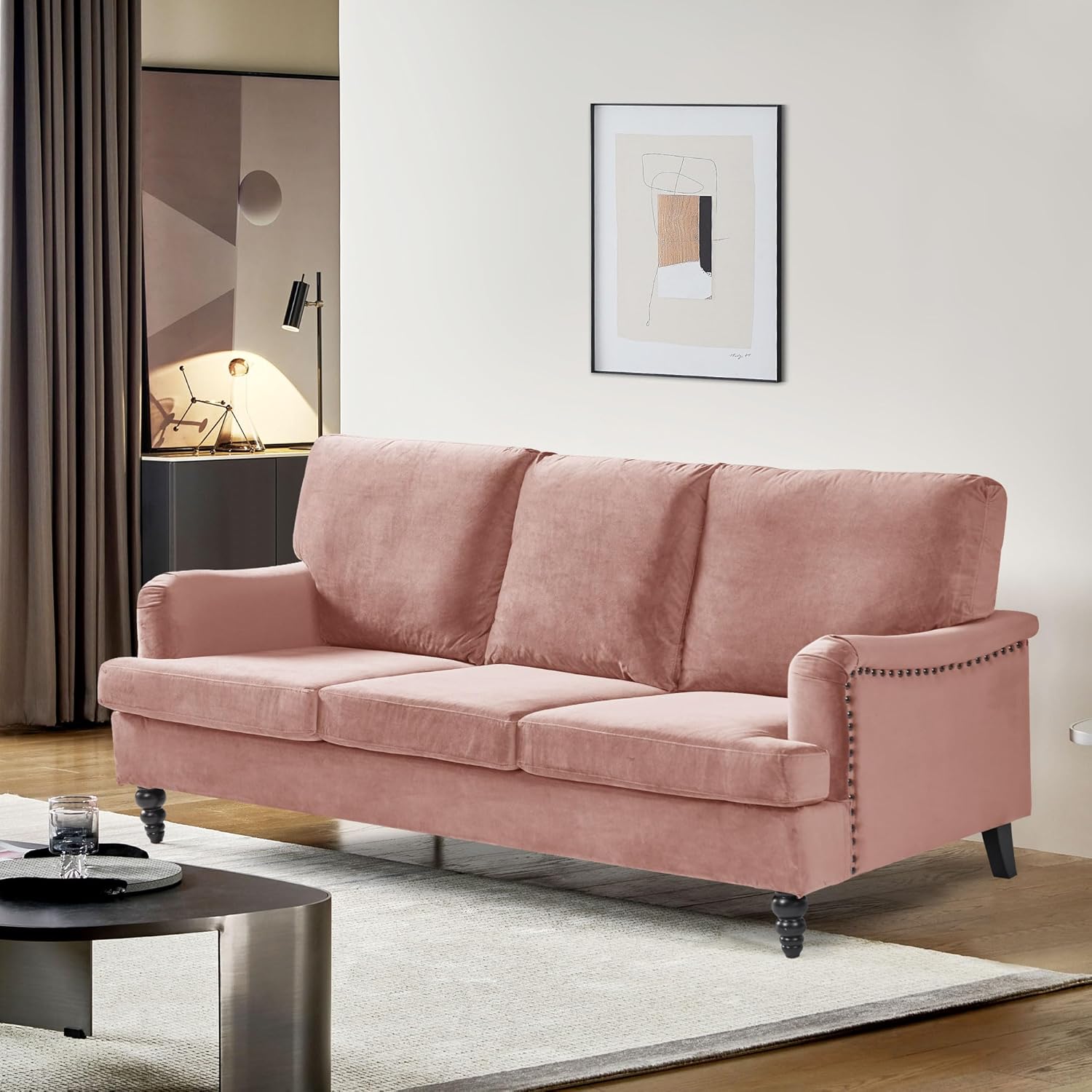 Velvet 3 Seater Sofa for Living Room L2354