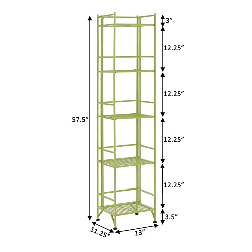 5-Tier Folding Metal Shelving for Storage and Display R827